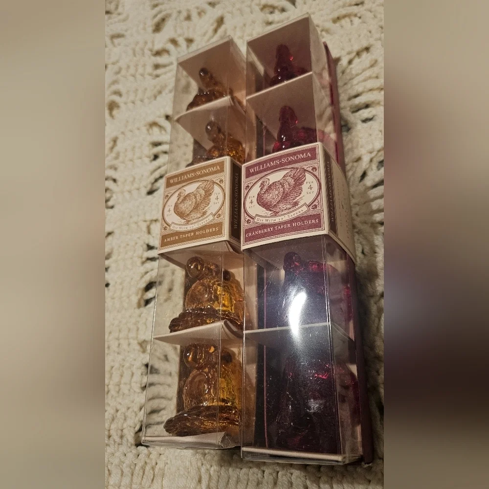 Vintage Williams Sonoma Turkey Taper Candle Holders